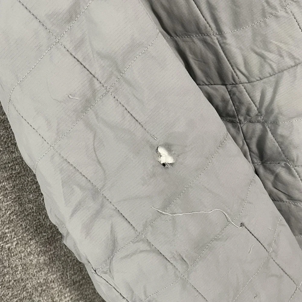 The North Face Jacket Mens Large Gray ThermoBall Puffer Insulated Zip READ
